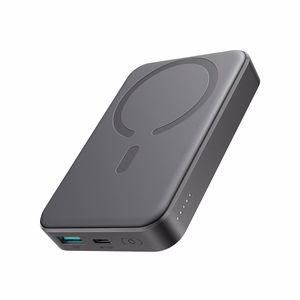 Magnetinė išorinė baterija Joyroom JR-W020 20W 10000mAh MagSafe + USB-C į USB-C laidas 0,25m (juoda)