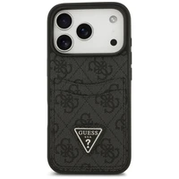 Guess 4G Nauble Card Triangle dėklas iPhone 17 Pro - juodas