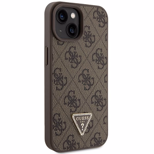 Guess GUHCP15MP4TDSCPW iPhone 15 Plus 6.7" rudas/rudas kietas dėklas telefonui Crossbody 4G Metal Logo