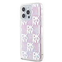 DKNY DKHCP15XLCPEPP iPhone 15 Pro Max6.7" rožinis dėklas Liquid Glitter Multilogo