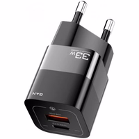 Įkroviklis Essager "GaN Square" juodas 33W (PD / QC3.0)