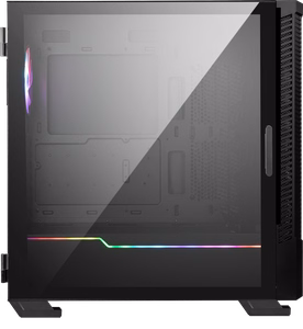 MSI MPG VELOX 100P AIRFLOW vidutinio dydžio bokštelio žaidimų kompiuterio korpusas, juodas, 3× 120 mm ventiliatorius + 1× 120 mm ARGB ventiliatorius, ARGB juosta, USB Type-C, grūdintas stiklas, E-ATX/ATX/mATX/mini-ITX