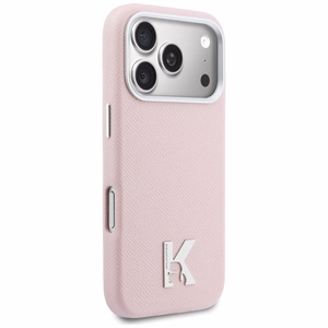 "Karl Lagerfeld Karl Head" logotipas "MagSafe" dėklas "iPhone 17 Pro Max" - rožinis