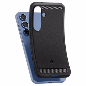Spigen Rugged Armor Mag MagSafe Dėklas telefonui Samsung Galaxy S25 - matinė juoda