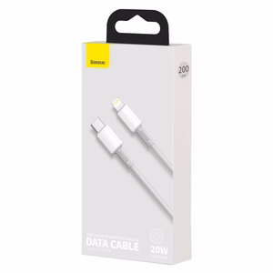 Baseus kabelis High Density PD USB-C - Lightning 2,0 m baltas 20W