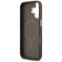 GUESS dėklas telefonui (m) IPHONE 17 suderinamas su MagSafe PU 4G W/Triangle Logo SL - rudas