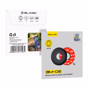 Blavec plokštelė laikikliui Quick Lock BM-06 žiedas juoda