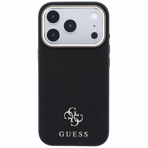 Dėklas, skirtas IPHONE 18 Pro Max/17 Pro Max suderinamas su „MagSafe“ (Saffiano Small 4G & Classic Logo) (spalva: juoda)