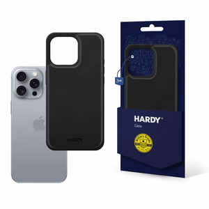 3mk Hardy Apple Silky Leather MagCase telefonui Apple iPhone 16 Pro Max - juodas