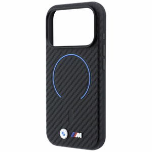 BMW M Carbon Printed Ring MagSafe dėklas, skirtas iPhone 17 Pro Max / 18 Pro Max, juodas