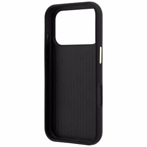 Guess Grained & Big Resin Logo dėklas, skirtas iPhone 18 Pro / 17 Pro – juodas