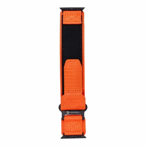 FORCELL F-DESIGN FA05 nailoninis dirželis APPLE laikrodžiui 42 / 44 / 45 / 49 mm oranžinis