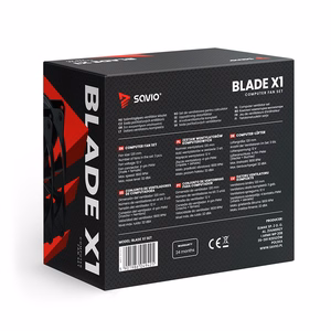 SAVIO ventiliatoriaus rinkinys BLADE X1 SET 3 x 120mm 4-pin PWM juodas