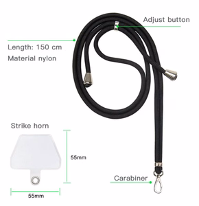 Universalus kaklo dirželis telefonams rožinis