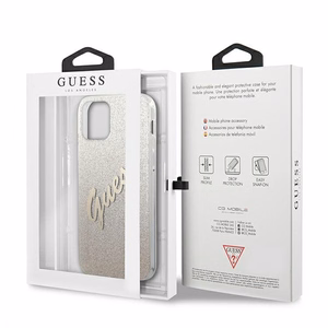 Guess GUHCP12SPCUGLSGO iPhone 12 mini 5.4" золотой/золотой жёсткий чехол Glitter Gradient Script