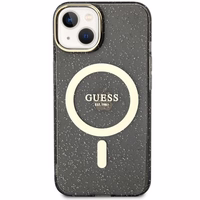 Guess Glitter Gold Magnetinis dėklas telefonui iPhone 14 - juodas