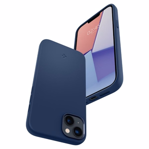 "Spigen Silicone Fit Mag" dėklas su "MagSafe", skirtas "iPhone 14 Plus" - mėlynas