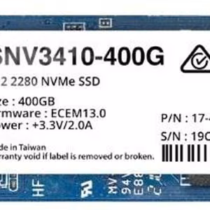 SSD diskas Synology SNV3400 400GB M.2 NVMe PCIe skaitymas 3000 MB/s rašymas 750 MB/s