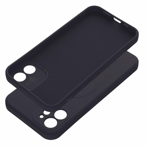 SILICONE MAG COVER dėklas telefonui, suderinamas su MagSafe, IPHONE 12 juodas