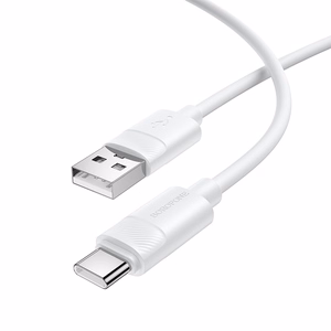 "Borofone" kabelis BX123 "Leya" - USB ir Typ C - 36W 3A 1 metras, baltas