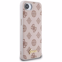 Guess Peony Script Logo Magnetinis dėklas telefonui iPhone 16e - rudas