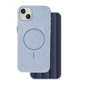 Glitter Thin Mag case for iPhone 17 Pro Max 6,9" blue