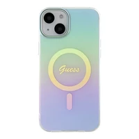 Guess GUHMP15MHITSQ iPhone 15 Plus 6.7" turkio/turkio kietas dėklas IML Iridescent MagSafe