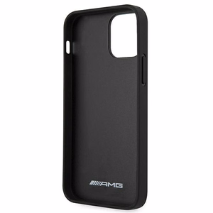 AMG odinis dėklas su karštu antspaudu iPhone 12 Pro Max - juodas