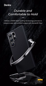 Benks Magnetinis Armor Pro Kevlar dėklas telefonui Samsung Galaxy S24 Plus (0041) 600D (m) - juodas