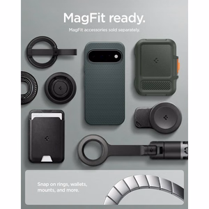 Spigen Liquid Air Mag MagSafe dėklas, skirtas Google Pixel 11 – spalva: tamsiai žalia