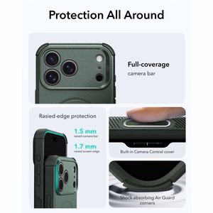 ESR Cyber Tough MagSafe dėklas iPhone 18 Pro Max / 17 Pro Max, žalias