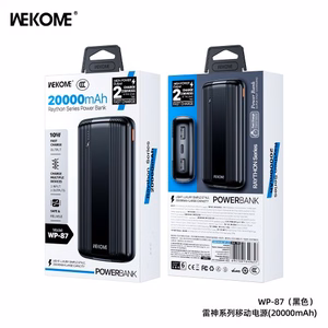 Išorinė baterija WK Design „WP-87“ juoda 20000mAh