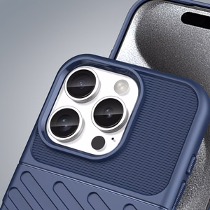 Thunder silikoninis dėklas telefonui iPhone 16 Pro Max - mėlynas