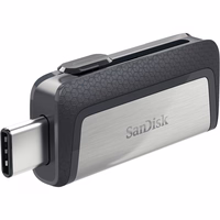 Sandisk Ultra Dual Drive USB Type-C USB atmintukas 32 GB USB Type-A / USB Type-C 3.2 Gen 1 (3.1 Gen 1) Juoda, Sidabras