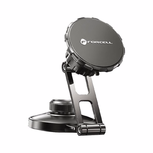 Magnetic car phone holder Forcell F-Grip IronSecure windshield / dashboard black