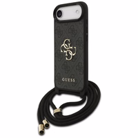 Guess 4G Big Logo Cord Stap per petį dėklas telefonui iPhone Air - juodas