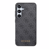 Guess 4G Metal Gold Logo dėklas telefonui Samsung Galaxy S24 - juodas