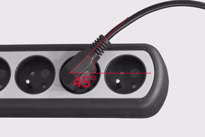 Rebel maitinimo lizdų juosta, 5 lizdai, su jungikliu, 5 m, 3×1,5 mm