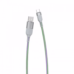 USB Laidas Dudao L9XT Flowing Light pilkas Type-C 100cm (LED laidas)