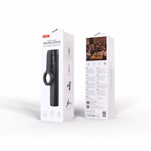 XO SS37 Bluetooth asmenukių lazda-trikojis, juoda, magnetinė, skirta MagSafe, 124cm