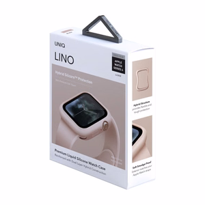 Uniq Lino dėklas Apple Watch 4 / 5 / 6 / SE 44mm - rožinis