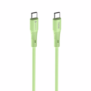 FORCELL F-ENERGY C347 kabelis Type C į Type C QC4.0 PD 5A 100W Silikoninis 1 m žalias
