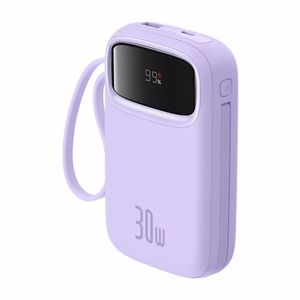 Išorinė baterija Baseus QPow 2 10000mAh 30W 2xUSB-C (violetinė)
