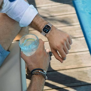 Tech-Protect Milano apyrankė Apple Watch 6 / 7 / 8 / 9 / 10 / SE / Ultra 1 / 2 (44 / 45 / 46 / 49 MM) - titano