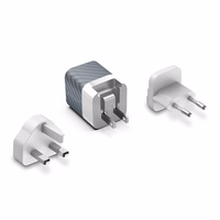 Energizer Ultimate - Multiplug EU / UK / US mains įkroviklis GaN 38W PD + QC3.0 (sidabrinis)