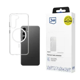 3mk MagCase dėklas telefonui su magnetiniu moduliu – prie Samsung Galaxy S24 – skaidrus