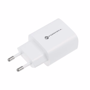 Įkroviklis Forcell (1xUSB-C;1xUSB 3A 30W) baltas