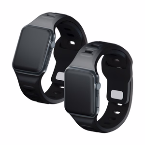 38/40/41/42 mm Black (small) - 3mk Silicone Watch Strap for Apple