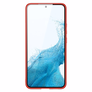 Dux Ducis Yolo elegantiškas dėklas iš ekologiškos odos Samsung Galaxy S22 + (S22 Plus) raudonas