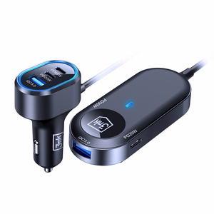 Accessories - 3mk Double Car Charger 135W PD QC PPS USB 2A4C Black/Gray